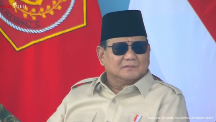 Presiden Prabowo pada HUT TNI ke 80