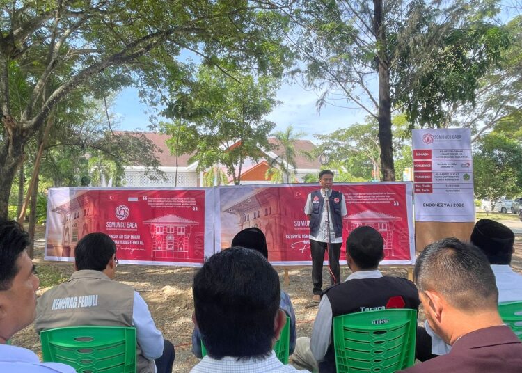 Lewat Tarara Humanity, Yayasan Somuncu Baba Turki Bangun Fasilitas Air Minum di UIN Ar-Raniry